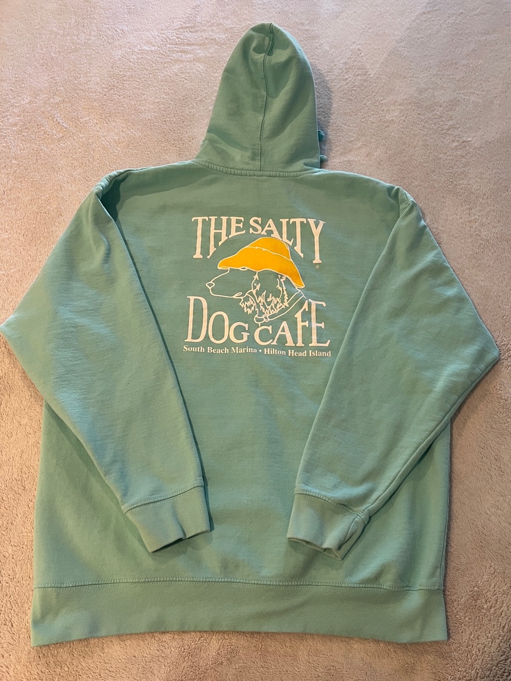 The Salty Dog Cafe Mint Green Womens Pullover Hoodie Sweatshirt XL